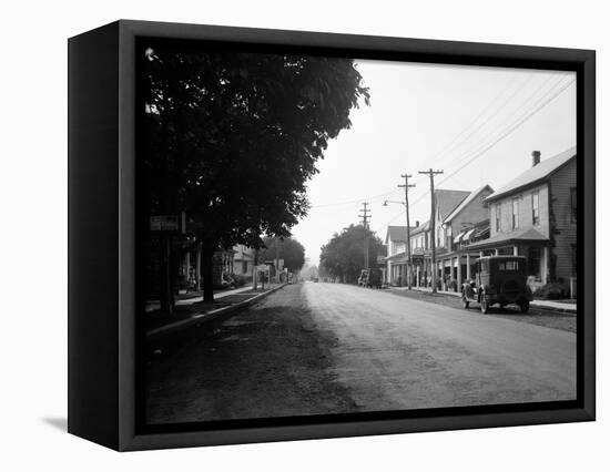 1930s Jennerstown Pennsylvania Looking Down the Main Street of This Small Town-null-Framed Stretched Canvas