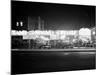 1930s New and Used Car Lot at Night Automobile Sales, Greenwich Village-null-Mounted Photographic Print