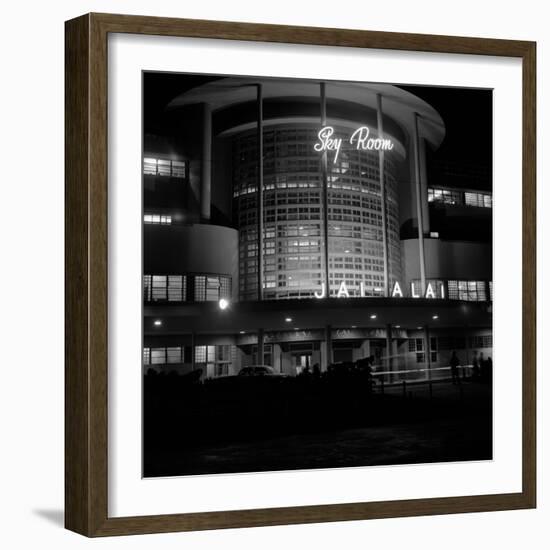 1930s Night Shot of Jai Alai Nightclub Manila Philippine Islands-null-Framed Photographic Print