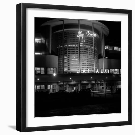 1930s Night Shot of Jai Alai Nightclub Manila Philippine Islands-null-Framed Photographic Print