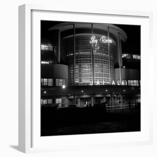 1930s Night Shot of Jai Alai Nightclub Manila Philippine Islands-null-Framed Photographic Print