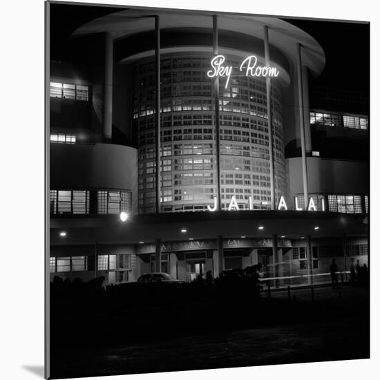 1930s Night Shot of Jai Alai Nightclub Manila Philippine Islands-null-Mounted Photographic Print