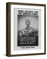 1930s Poster Publicizing the Benefits Available to Widows Under the New Social Security Programs-null-Framed Art Print