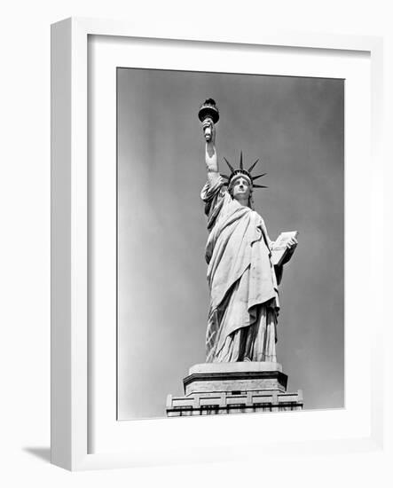 1930s Statue of Liberty NY Harbor Ellis Island National Monument 1886-null-Framed Photographic Print