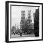 1930s Street Scene Westminster Abbey City of Westminster Central London, England-null-Framed Photographic Print