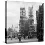 1930s Street Scene Westminster Abbey City of Westminster Central London, England-null-Stretched Canvas