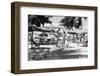 1930s THREE YOUNG WOMEN STANDING TALKING IN CABANA AREA OF CLUB NAUTILUS HOTEL MIAMI BEACH FLORI...-H. Armstrong Roberts-Framed Photographic Print