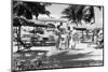 1930s THREE YOUNG WOMEN STANDING TALKING IN CABANA AREA OF CLUB NAUTILUS HOTEL MIAMI BEACH FLORI...-H. Armstrong Roberts-Mounted Photographic Print