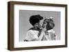 1930s TWO CHILDREN YOUNG BOY AND GIRL KISSING-H. Armstrong Roberts-Framed Photographic Print