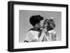 1930s TWO CHILDREN YOUNG BOY AND GIRL KISSING-H. Armstrong Roberts-Framed Photographic Print