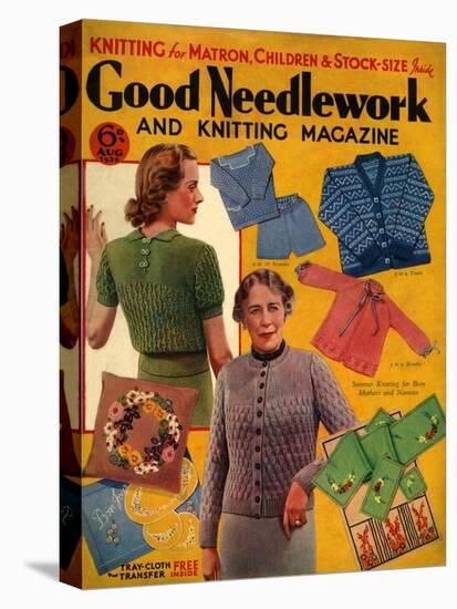 1930s UK Good Needlework and Knitting Magazine Cover-null-Stretched Canvas