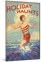 1930s UK Holiday Haunts Book Cover-null-Mounted Giclee Print