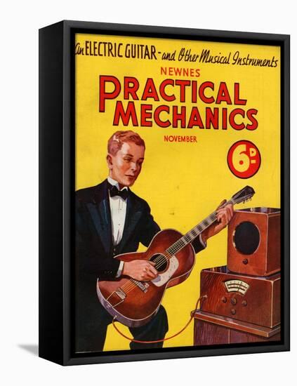 1930s UK Practical Mechanics Magazine Cover-null-Framed Stretched Canvas