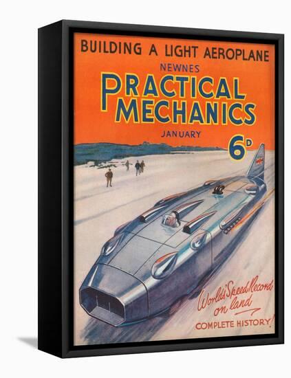 1930s UK Practical Mechanics Magazine Cover-null-Framed Stretched Canvas