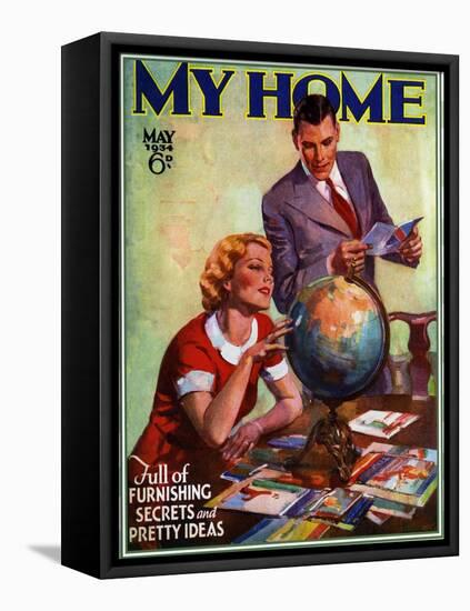 1930s USA My Home Magazine Cover-null-Framed Stretched Canvas