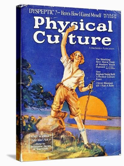 1930s USA Physical Culture Magazine Cover-null-Stretched Canvas