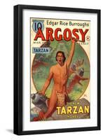 1930s USA Tarzan Argosy Magazine Cover-null-Framed Giclee Print