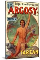 1930s USA Tarzan Argosy Magazine Cover-null-Mounted Giclee Print