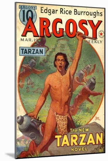 1930s USA Tarzan Argosy Magazine Cover-null-Mounted Giclee Print