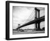 1930s View of Manhattan Bridge across East River from Brooklyn New York City-null-Framed Photographic Print