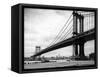 1930s View of Manhattan Bridge across East River from Brooklyn New York City-null-Framed Stretched Canvas