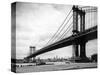 1930s View of Manhattan Bridge across East River from Brooklyn New York City-null-Stretched Canvas