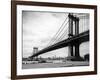 1930s View of Manhattan Bridge across East River from Brooklyn New York City-null-Framed Photographic Print