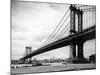 1930s View of Manhattan Bridge across East River from Brooklyn New York City-null-Mounted Photographic Print