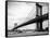 1930s View of Manhattan Bridge across East River from Brooklyn New York City-null-Framed Stretched Canvas