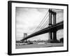 1930s View of Manhattan Bridge across East River from Brooklyn New York City-null-Framed Photographic Print