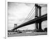 1930s View of Manhattan Bridge across East River from Brooklyn New York City-null-Framed Photographic Print