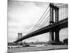 1930s View of Manhattan Bridge across East River from Brooklyn New York City-null-Mounted Photographic Print