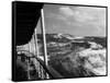 1930s View of Rough Choppy Seas from Deck of Cruise Ship-null-Framed Stretched Canvas