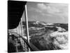 1930s View of Rough Choppy Seas from Deck of Cruise Ship-null-Stretched Canvas