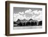 1930s Western North America Mountain Range Skyline and Lake in Foreground-null-Framed Photographic Print