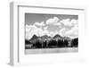 1930s Western North America Mountain Range Skyline and Lake in Foreground-null-Framed Photographic Print