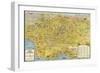 1932 Aerial Map of Greater Los Angeles, the Wonder City of America-null-Framed Art Print