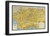 1932 Aerial Map of Greater Los Angeles, the Wonder City of America-null-Framed Art Print