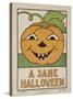 1932 American Citizenship Poster a Sane Halloween-null-Stretched Canvas