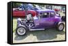 1932 Chevy Roadster Purple-mybaitshop-Framed Stretched Canvas