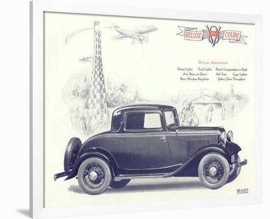 1932 Ford Deluxe Coupe-null-Framed Premium Giclee Print
