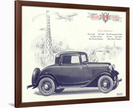 1932 Ford Deluxe Coupe-null-Framed Premium Giclee Print