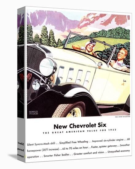 1932 GM New Chevrolet Six-null-Stretched Canvas