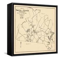 1932, Hamilton and Wenham Map, Massachusetts, United States-null-Framed Stretched Canvas