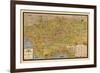1932, Los Angeles Tourist Map, California, United States-null-Framed Premium Giclee Print