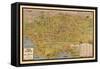 1932, Los Angeles Tourist Map, California, United States-null-Framed Stretched Canvas