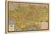 1932, Los Angeles Tourist Map, California, United States-null-Stretched Canvas