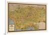 1932, Los Angeles Tourist Map, California, United States-null-Framed Giclee Print