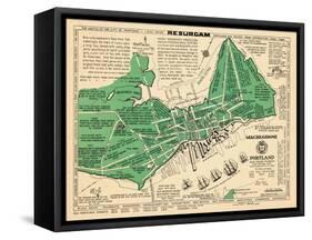 1932, Portland Historical Facts Map, Maine, United States-null-Framed Stretched Canvas