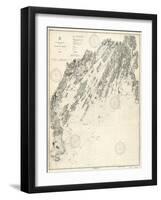 1933, Casco Bay Chart, Maine, Maine, United States-null-Framed Giclee Print